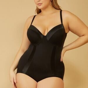 Ashley Stewart Medium Control Shaping Bodysuit Black 2X